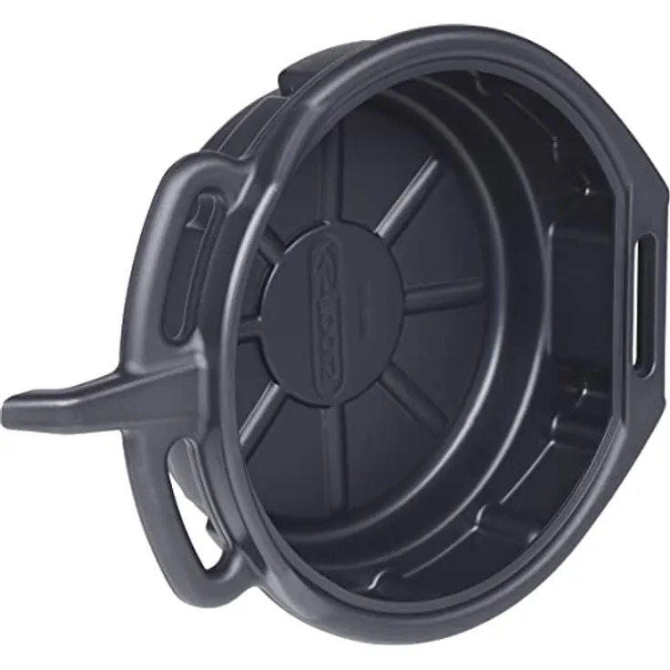 KS Tools 150.9360 Ölauffangwanne, 17 Liter mit Ausgusshahn und drei Tragegriffen, Ø 445 mm, Einheitsgröße