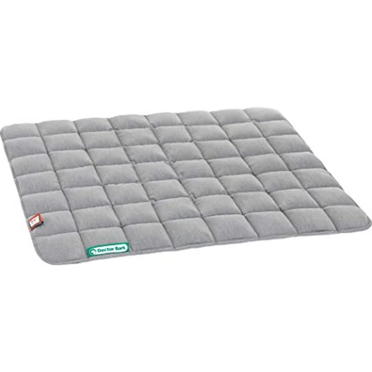 Doctor Bark Hundedecke - weiche, hochwertige Hundematte für mittlere Hunde, robuste Indoor - Outdoor Liegedecke, waschbar bis 95°C (Gr. M, Hellgrau) – Bild 1