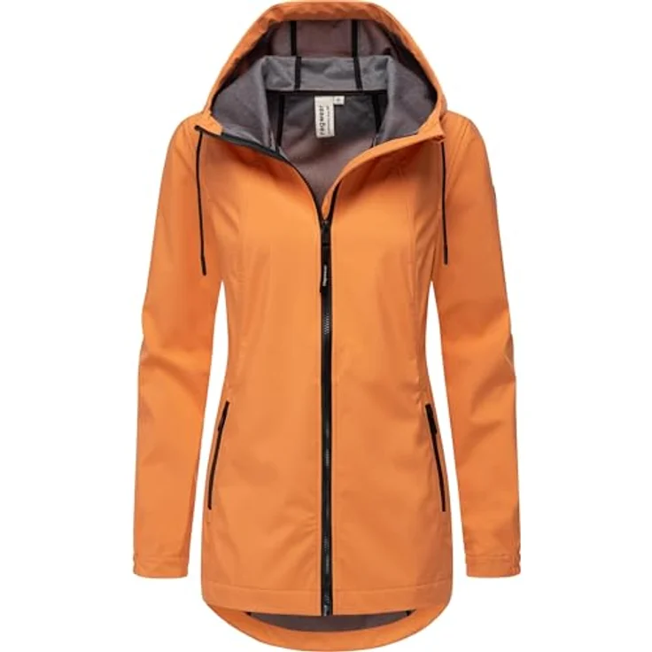 Ragwear Zuzka Sport, Damen Übergangsjacke, wasserdicht und atmungsaktiv, Orange, 4XL – Bild 4