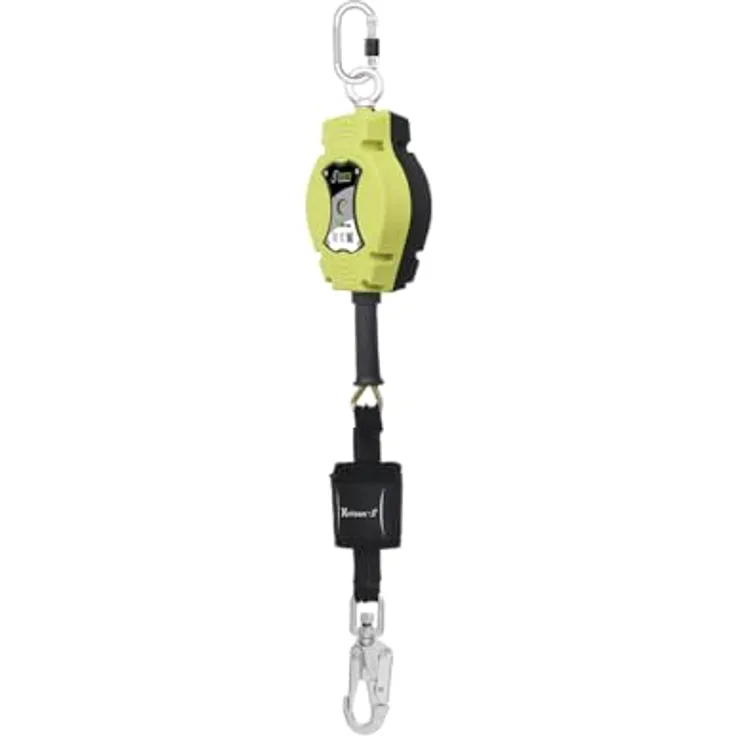 KRATOS SAFETY Helixon-S 3,5m Stahldrahtseil mit automatischem Rückzug, EN360, PSA 100kg, robustes Polymergehäuse, verzinktes Stahldrahtseil, vertikaler und horizontaler Gebrauch, zertifiziert nach EN360