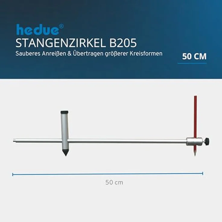 hedue B205 Stangenzirkel 50 cm – Bild 3