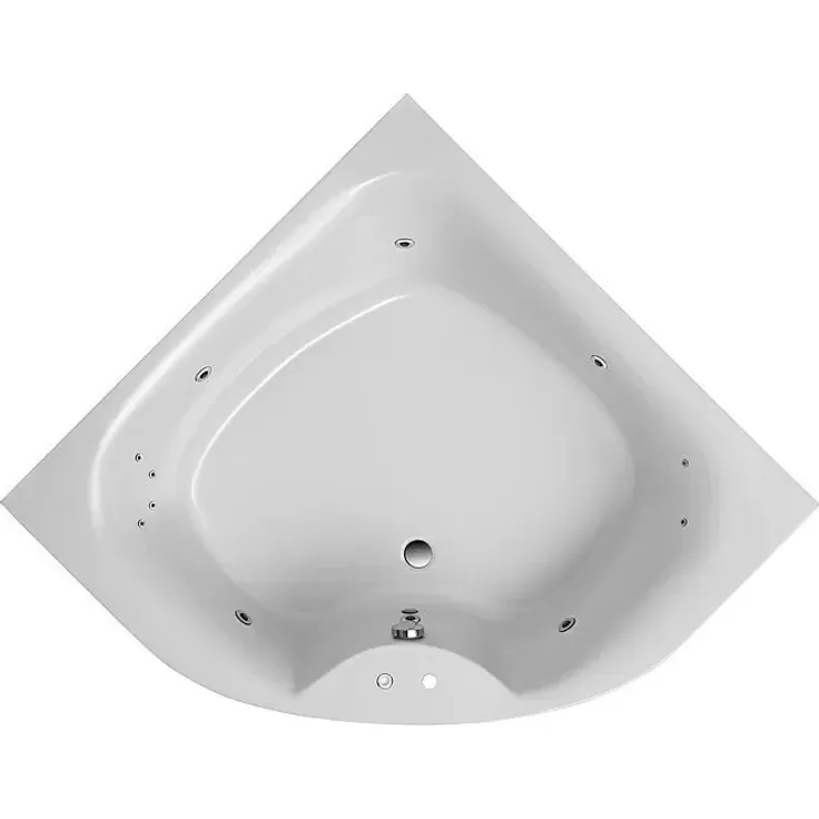 Ottofond Whirlpool Largo, 150 x 150 cm, Sanitäracryl, Weiß, Komfort mit Hydra-Jet-Massagesystem
