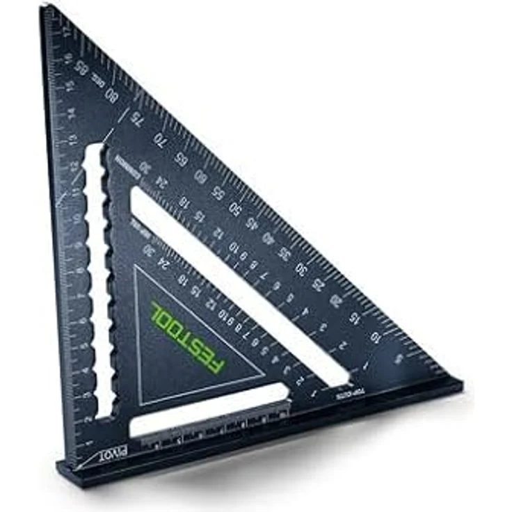 Festool ZMW-FT1 578971 Zimmermannswinkel, 180 mm, mit beidseitiger metrischer Skala und abwischbarer Notizfläche, dunkelblau – Bild 2