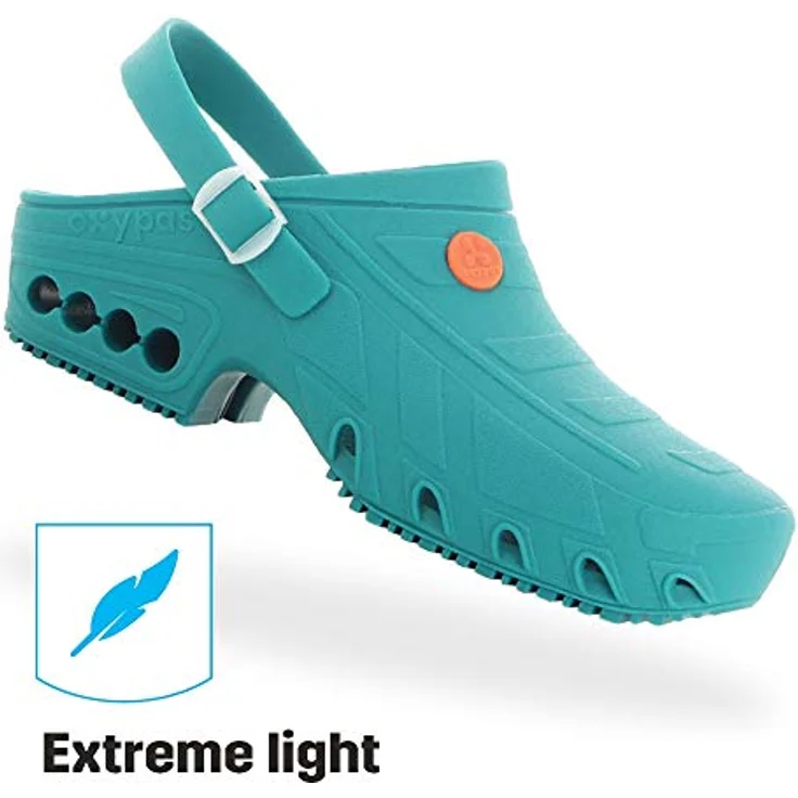 Safety Jogger OXYCLOG Clog, Sicherheitsschuhe mit SRA Rutschfestigkeit, antistatisch und autoklavierbar, blau, Größe 41 – Bild 6
