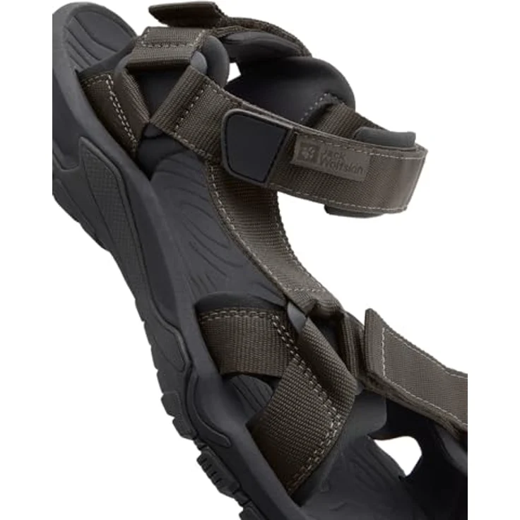 Jack Wolfskin Lakewood Ride Sandal M, Herren Sicherheitssandalen mit verstellbaren Riemen, Braun, Größe 47 – Bild 5