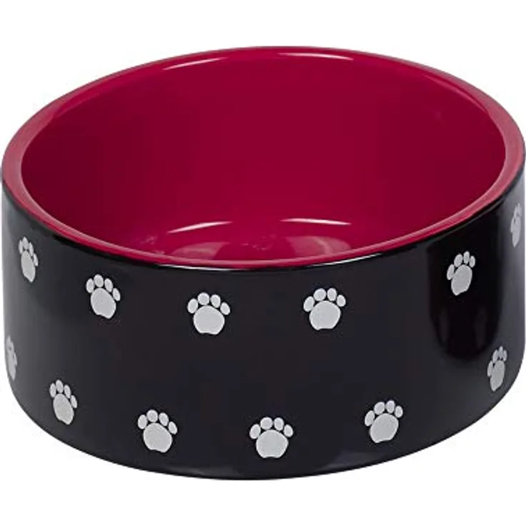 Nobby Keramik Napf Pata, schwarz/rot Ø 18 x 7 cm, 1,10 l, 1 Stück