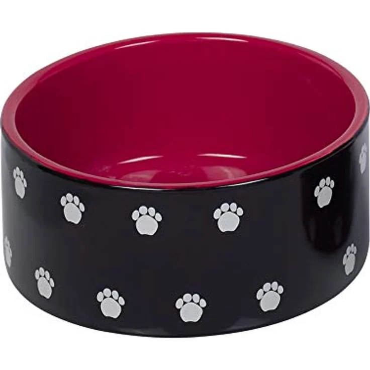 Nobby Keramik Napf Pata, schwarz/rot Ø 18 x 7 cm, 1,10 l, 1 Stück