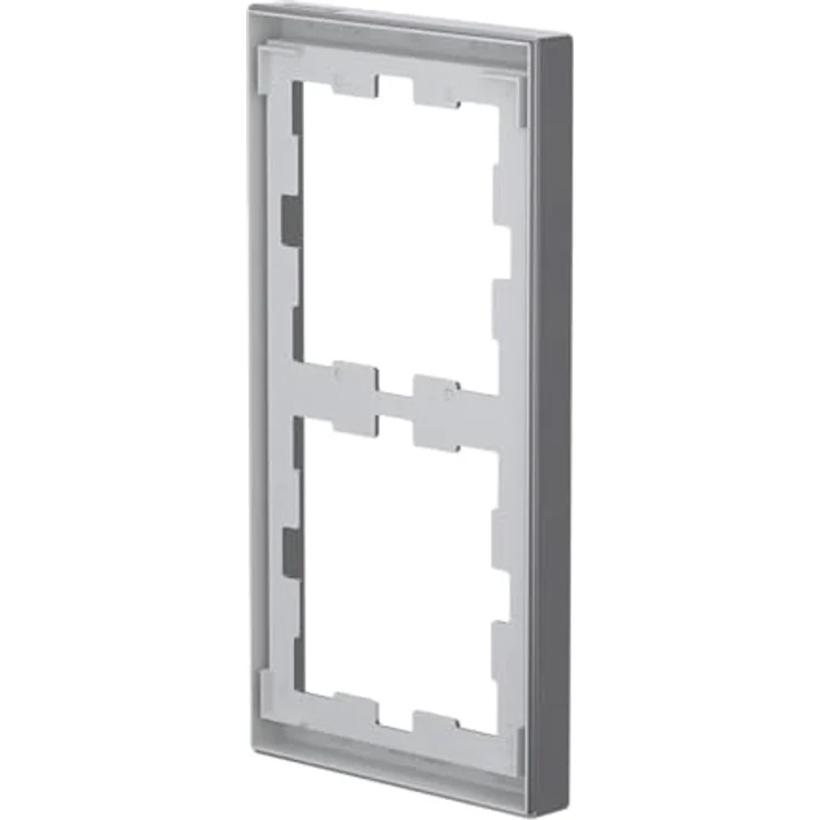 Merten Abdeckrahmen 2fach D-Life, Edelstahl, für senkrechte und waagerechte Montage, matt lackiert, IP20, 90 mm x 163 mm x 12 mm – Bild 5
