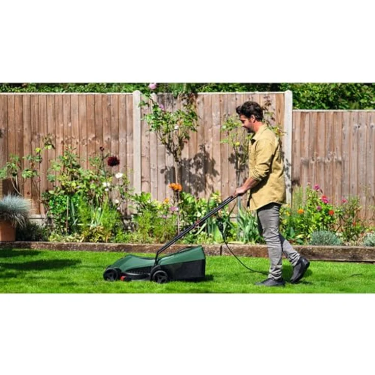 Bosch Home & Garden EasyRotak 32-205, Sichelmäher mit 1.200 Watt Motor, 32 cm Schnittbreite, dreistufige Schnitthöhenverstellung und 31 Liter Grasfangbox – Bild 3