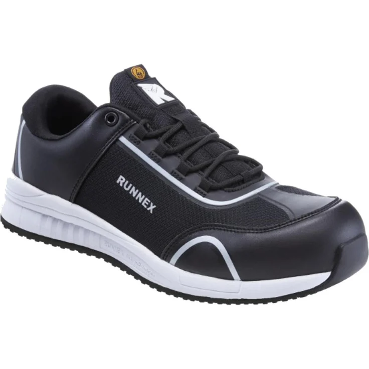 Runnex Sicherheitsschuh SportStar S1PS ESD, schwarz/weiß, Gr. 40, Composite-Protection, rutschhemmende Gummi-Laufsohle, EN 20345:2022 S1PS FO
