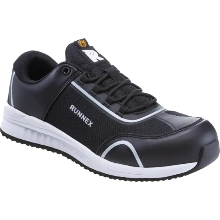 Runnex Sicherheitsschuh SportStar S1PS ESD, schwarz/weiß, Gr. 40, Composite-Protection, rutschhemmende Gummi-Laufsohle, EN 20345:2022 S1PS FO