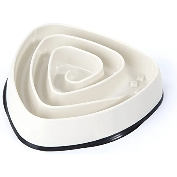 Edupet 06027AA Futternapf, Anti-schling Napf, Fressnapf, Feeder slow Eating, Slow Feeder, für kleine bis mittelgroße Hunde, 300ml, Durchmesser: 21 cm, beige