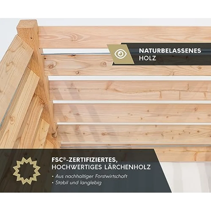 Westmann Westmann Komposter Lärche Holzkomposter Kompostkiste 100x100x80 cm – Bild 3