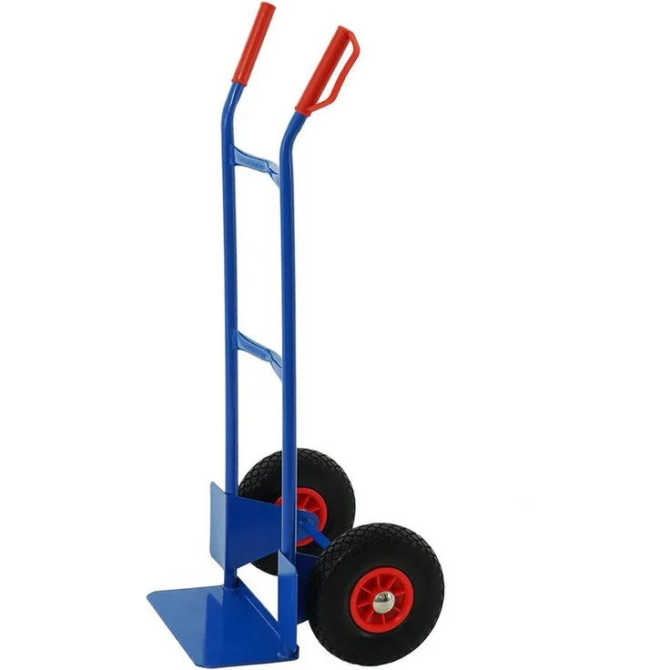 PROREGAL® Sackkarre Stahlrohr-Sackkarre mit Gummibereifung, Traglast 200kg, blau