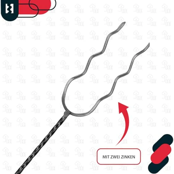 KOTARBAU® 5er Set Grillspieße, 130 cm lange Grillgabeln aus Stahl mit Holzgriff, ideal für Lagerfeuer und Camping – Bild 5