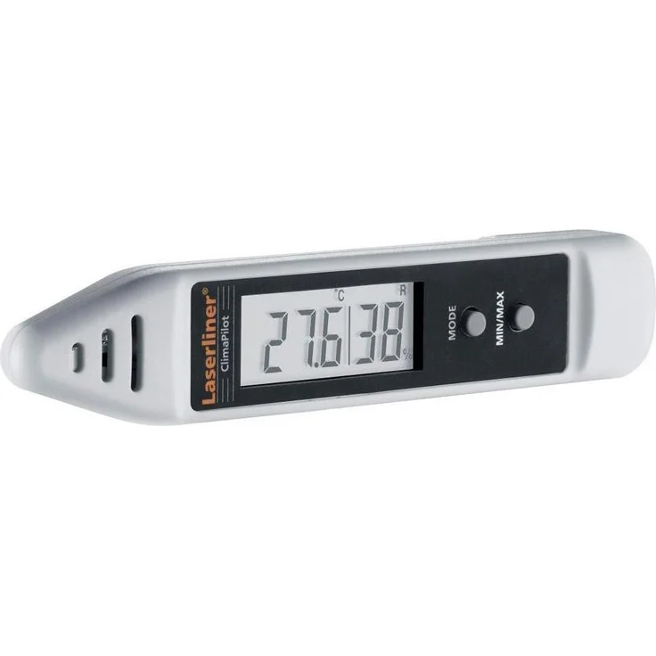 Laserliner ClimaPilot Luftfeuchtigkeits- und Temperaturdatenlogger, Thermometer + Hygrometer, mit schneller Sensorik, Weiss-Schwarz