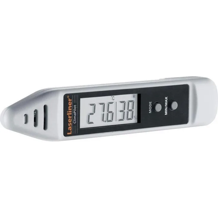 Laserliner ClimaPilot Luftfeuchtigkeits- und Temperaturdatenlogger, Thermometer + Hygrometer, mit schneller Sensorik, Weiss-Schwarz