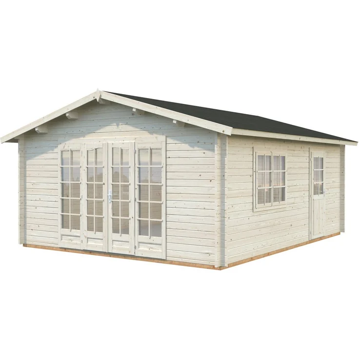 Palmako Gartenhaus Irene, 44 mm, 514 x 598 x 287 cm, unbehandelt, mit Doppelverglasung und Fußbodenbrettern