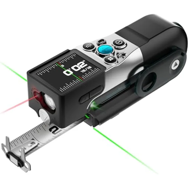 MiLESEEY XTape 1 Laser Entfernungsmesser, 100m digitales Maßband mit OLED Display, P2P und App für präzise Pythagoras- und Flächenmessung