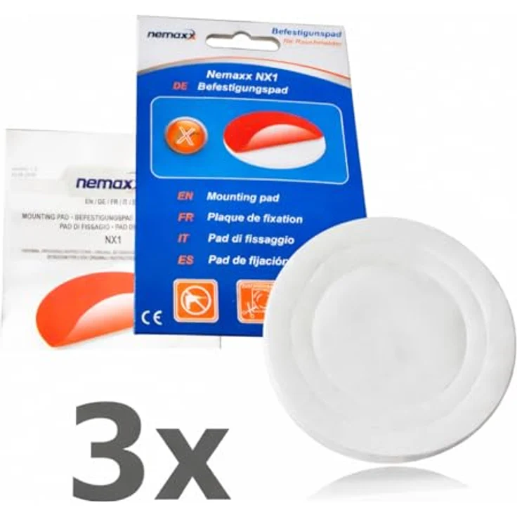 NEMAXX NX1 QuickFix Befestigungspad Ø 80 mm, selbstklebend zur Montage von Rauchmeldern ohne Bohren – Bild 2