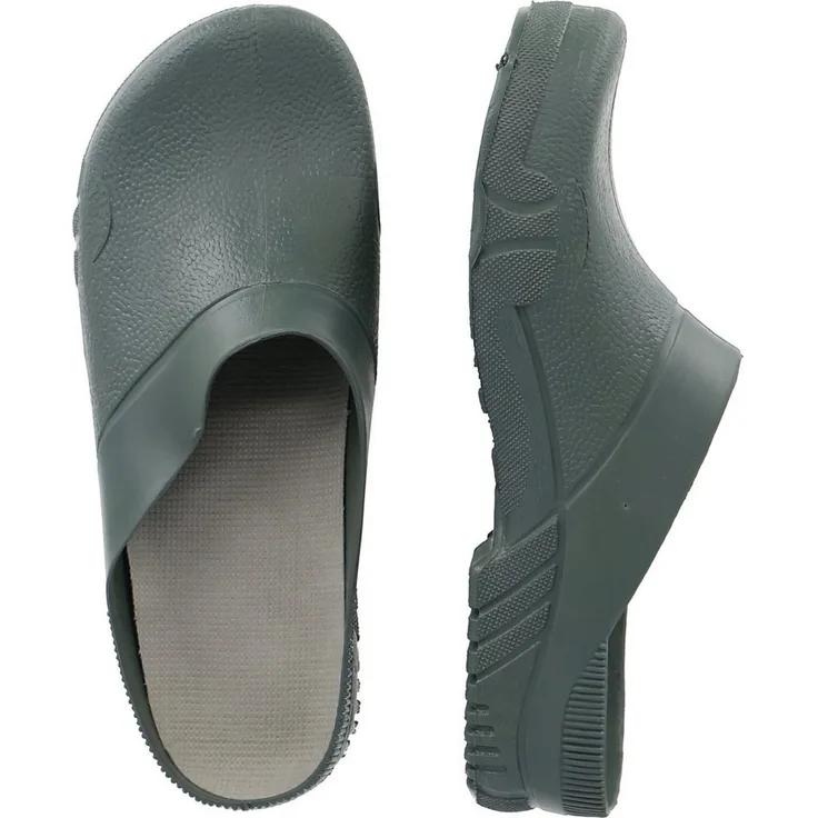 Craftland Garten-Clogs "EFEU" Grün, Sicherheitsschuh aus schmutzabweisendem PVC mit anatomischer Einlegesohle