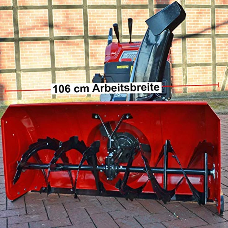 Hecht 9542 SQ, Benzin-Schneefräse mit 15 PS, Elektrostart, LED-Scheinwerfer, Griffheizung, 106 cm Arbeitsbreite, 51 cm Arbeitshöhe, 420 cm³, 15 m Wurfweite – Bild 4