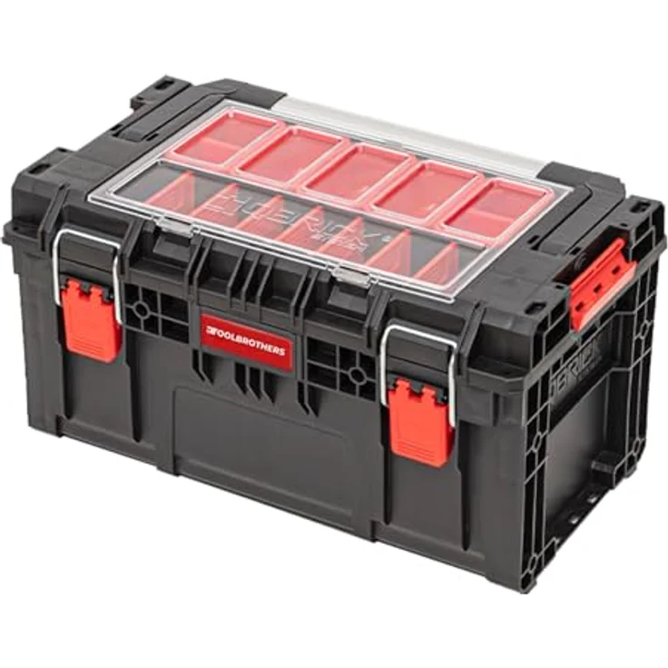 Tool Brothers RHINO XL Werkzeugkoffer ECO Handling+ mit 26l Volumen, stapelbar und Organizer, IP66 Schutzklasse, 535 x 327 x 277 mm – Bild 2