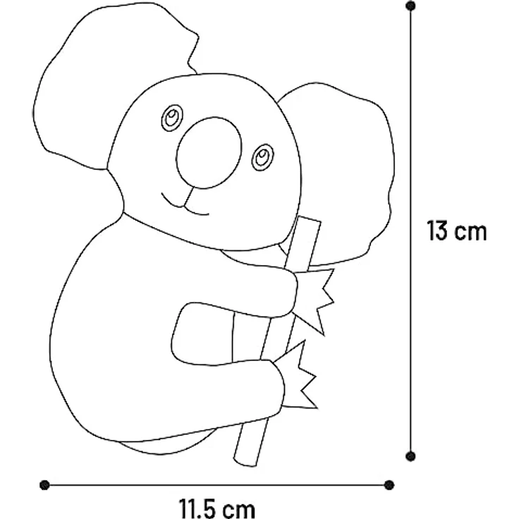Flamingo JEANY Koala, Tierkuscheltier Katzenspielzeug, blau – Bild 2