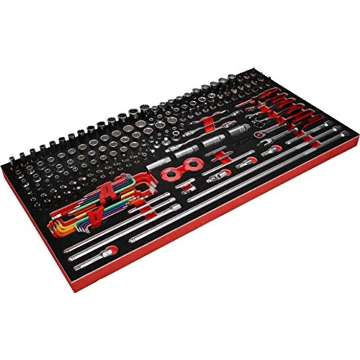 KS Tools 813.0183, 1/4'' + 3/8'' Steckschlüssel-Satz in Schaumstoffeinlage, 183-tlg, Premium-Werkzeuge – Bild 3