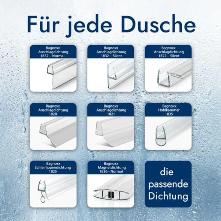 Bagnoxx Duschdichtung Anschlagdichtung, 2m, 135 Grad, PVC Duschlippe für 6mm Glasstärke, transparentes Eckprofil, einseitige Türöffnung, ideal für Duschkabinen und Badewannen – Bild 6