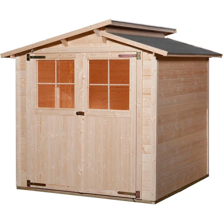 weka Gartenhaus 323 Gr.1, natur, massives Holzdach und -boden, BxT: 225x171 cm