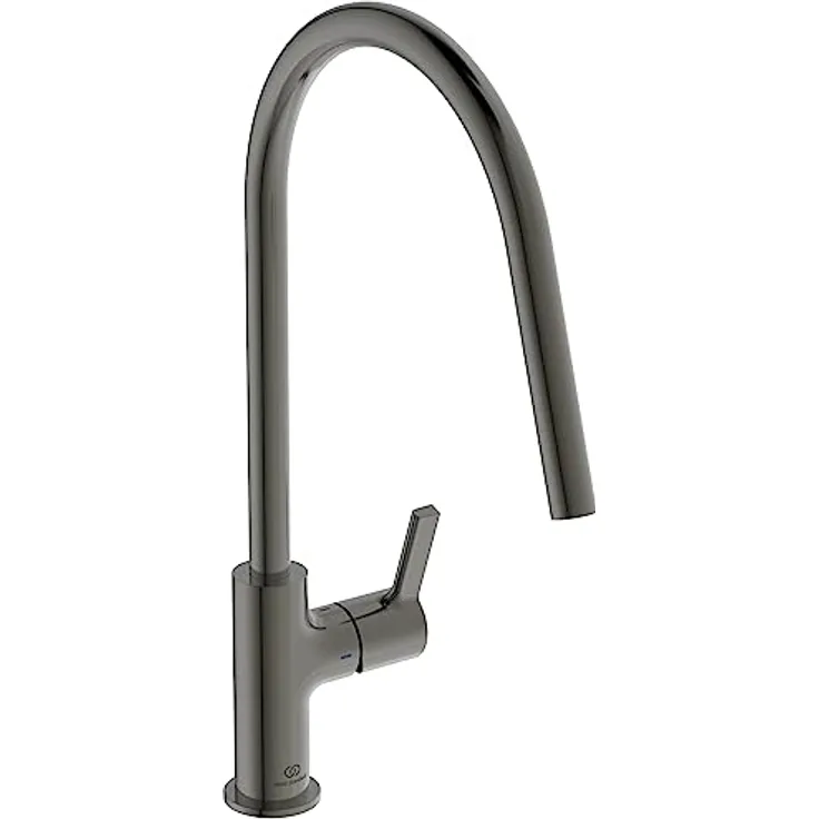 Ideal Standard BD408A5 Gusto Küchenarmatur runder Auslauf, Ausladung 238mm, Grau (Magnetic Grey)