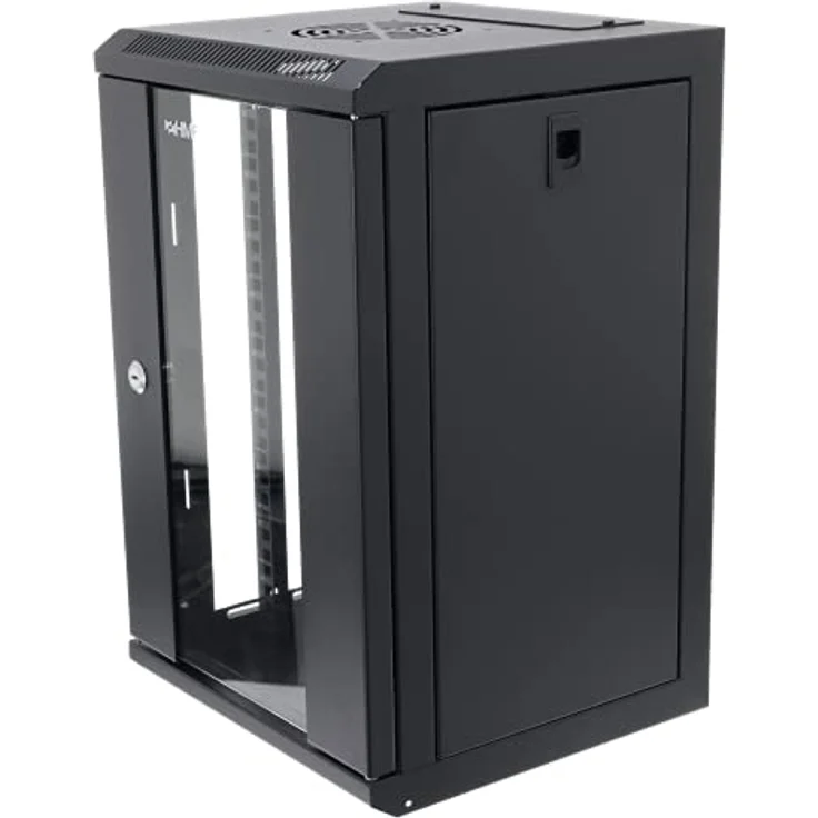 HMF 63309-02 Serverschrank 10 Zoll, 9 HE, Netzwerkschrank, 31,2 x 30 x 48,3 cm, schwarz – Bild 11