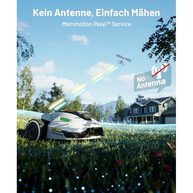 Mammotion YUKA 3000 Mähroboter, kabellos mit 4G-Modul, Auto-Kartierung, 50% Steigung, für Flächen von 3000m² bis 4000m², intelligente Objekterkennung – Bild 2