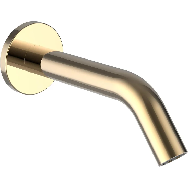 Laufen Badarmatur H3713300010601, Wandmontage, Goldfarbe, mit Ablaufventil, 175 mm Ausladung, hergestellt in der Schweiz