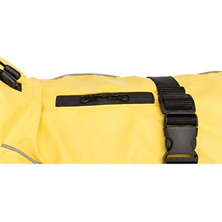 TRIXIE Regenmantel Vimy für Hunde XS gelb – Hunde-Regenjacke mit reflektierenden Elementen für mehr Sicherheit im Dunkeln – bequem & verstellbar - 7971 – Bild 4