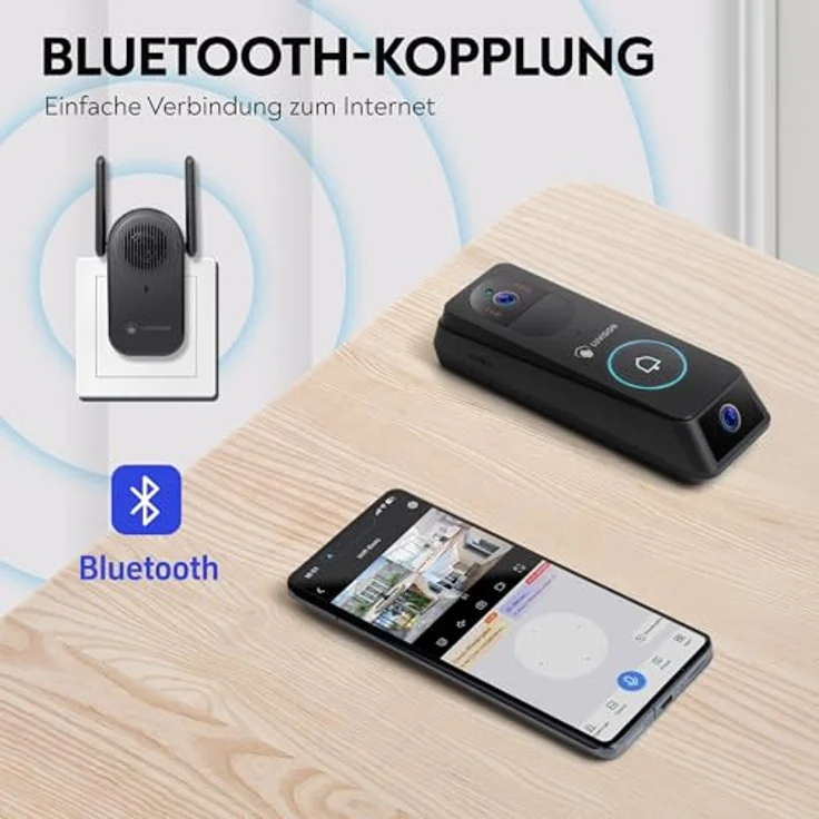 LUVISION Smart Home Türklingel Y03-W2, WLAN Funk Video Türklingel mit 3MP Dual Kamera, 2-Wege Audio, Bewegungserkennung und Nachtsicht – Bild 2
