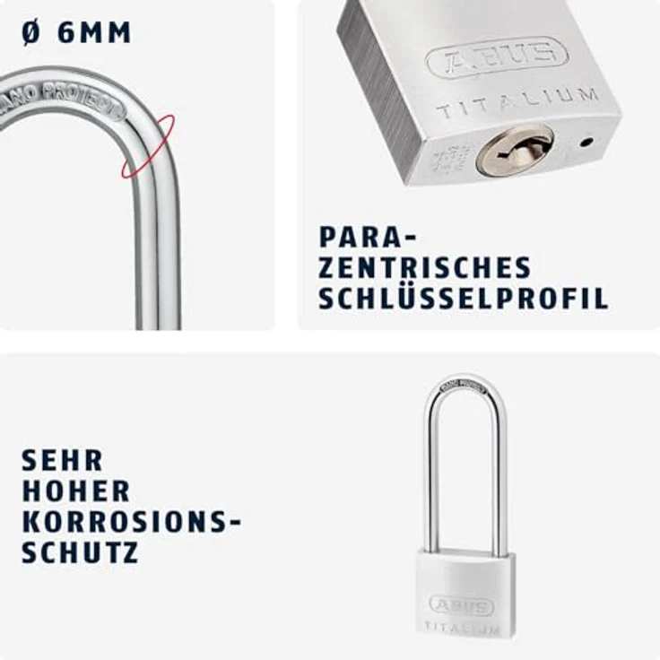 Abus 64TI-40HB63 Vorhängeschloss mit langem Bügel 40 x 63 mm – Bild 4
