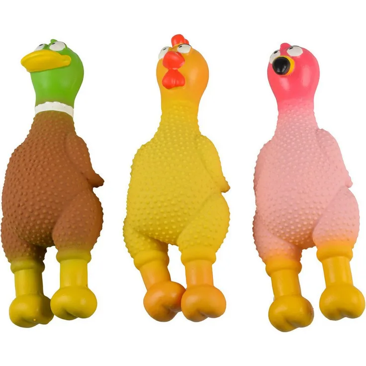 DUVO+ Tierquietschie Hundespielzeug Vogel, flexibles Latex mit Quietscher für unterhaltsame Spielstunden