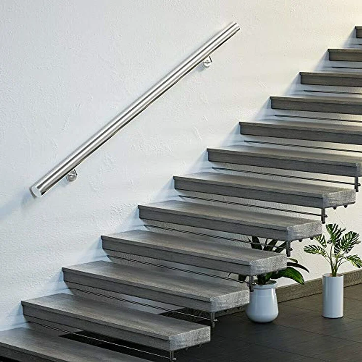 monzana Handlauf 500cm Edelstahl V2A Geländer Treppe Wandhandlauf Brüstung Griff 80-600cm – Bild 3