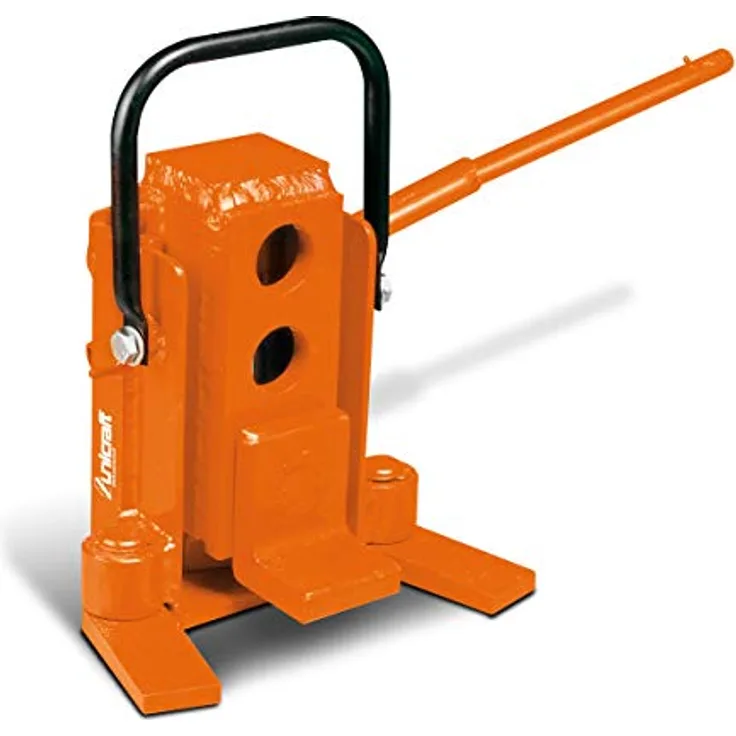 Unicraft Maschinenheber MH 8, stabile Stahlkonstruktion, stufenlos einstellbare Absenkgeschwindigkeit, 8 Tonnen Stützlast, Auflagehöhe min. 261 mm / max. 401 mm