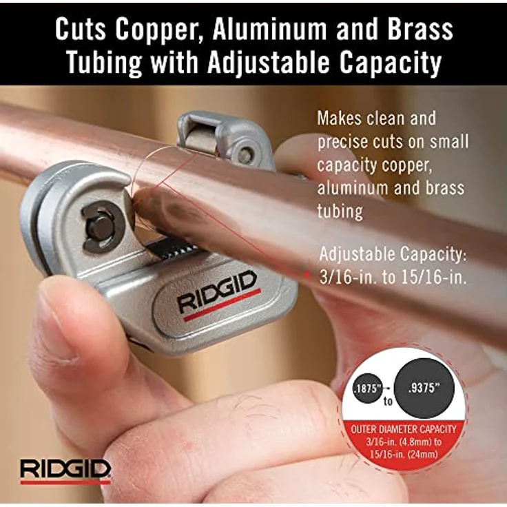RIDGID 32985 Modell 104 Rohrabschneider für beengte Arbeitsbereiche, Rohrabschneider für Rohre mit einem Durchmesser von 5 mm bis 24 mm – Bild 3
