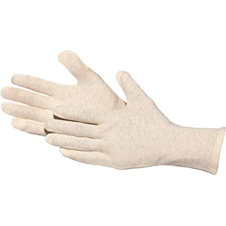 Jah 7061 Baumwollhandschuh 12 Paar oekotex schwer natur Gr. 10