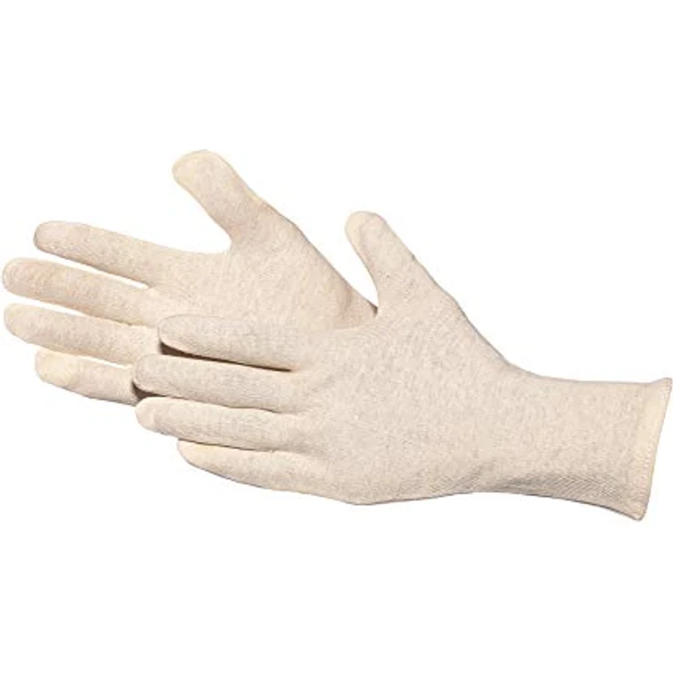 Jah 7061 Baumwollhandschuh 12 Paar oekotex schwer natur Gr. 10 – Bild 1