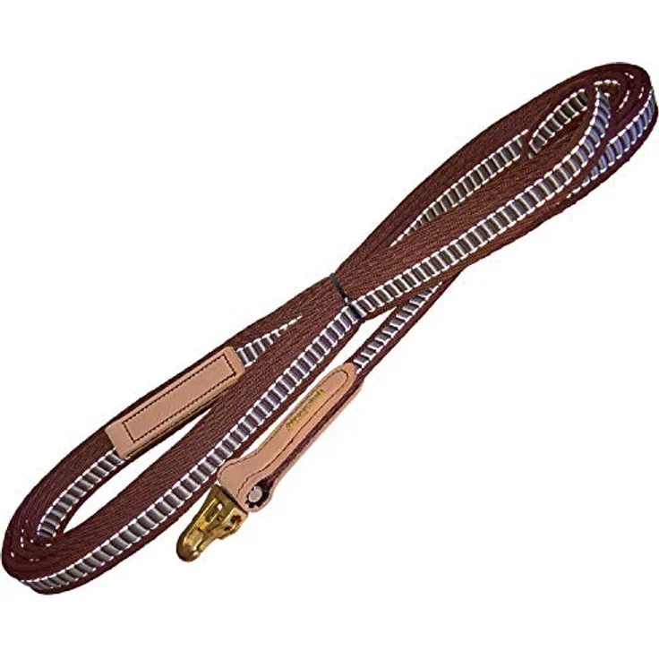 Niggeloh Hundeleine Mantrailing, braun, 6m Premium Karabiner, lederummantelter Wirbel, komfortabler "Griff" – Bild 1