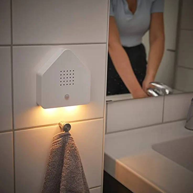 Northpoint Natur Soundbox, Bewegungsmelder mit 9 Vogelgeräuschen und Licht, wiederaufladbar, weißes Häuschen – Bild 4