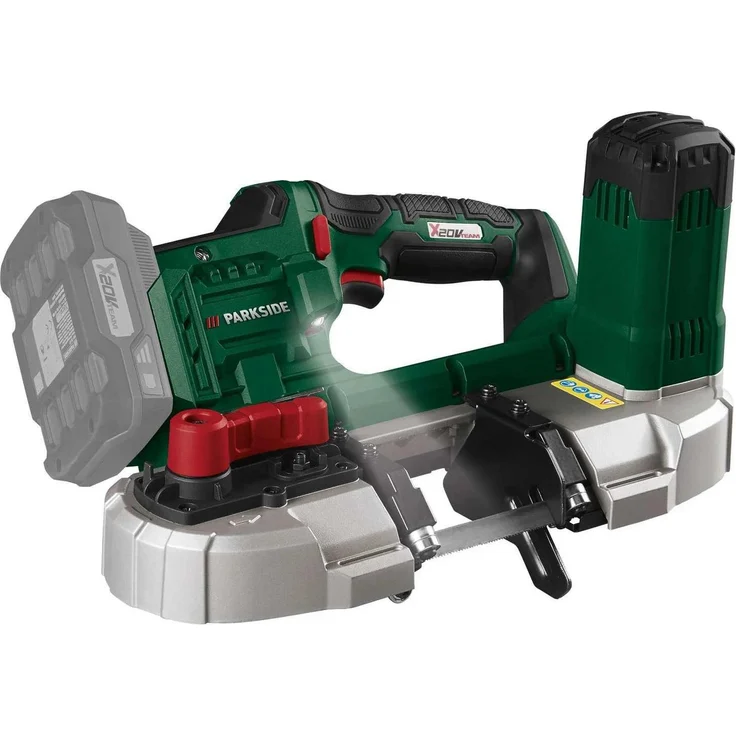 Parkside Akku-Bandsäge PARKSIDE® 20 V Akku-Bandsäge PMBA 20-Li, kraftvoll und handlich - ideal für Metall und Kunststoff, 20 V, blau