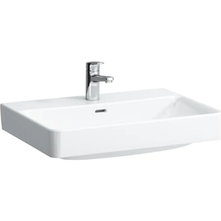 Laufen PRO S Waschtisch, 1 Hahnloch, ohne Überlauf, 650x465mm, Farbe: Weiß mit LCC Active – Bild 1