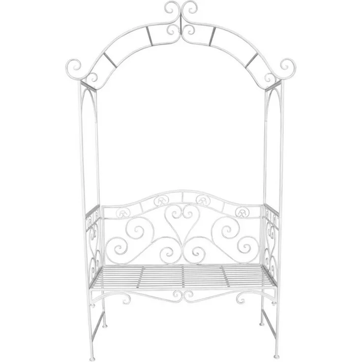 HTI-Living Rosenbogen Celia mit Bank Metall nostalgisch 123 x 201 x 45 cm (BxHxT) - Preisvergleich