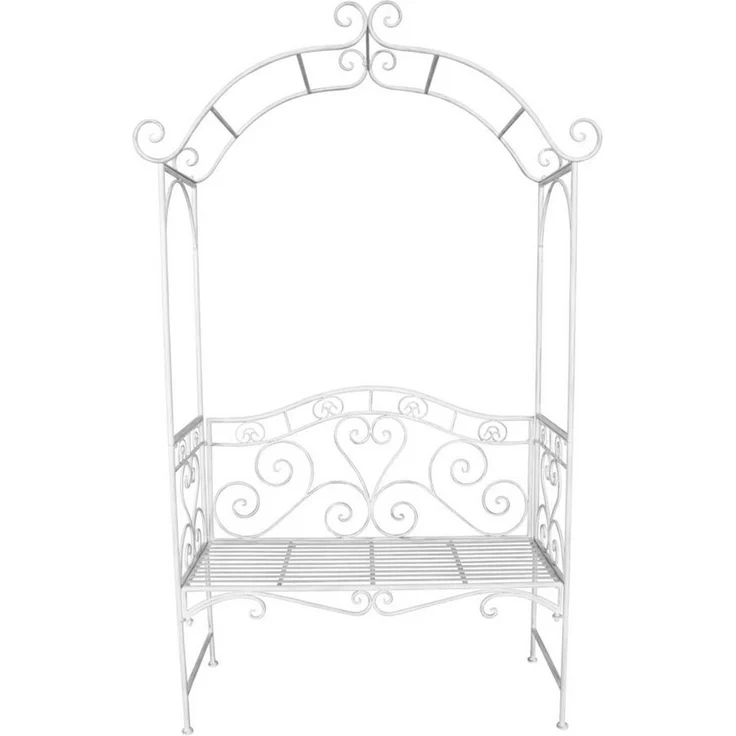 HTI-Living Rosenbogen Celia mit Bank Metall nostalgisch 123 x 201 x 45 cm (BxHxT) - Preisvergleich